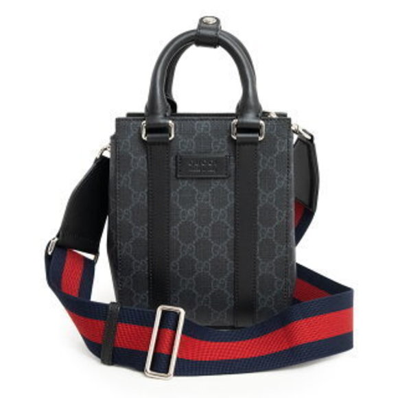 Gucci Tote Bag Crossbody GG Supreme Canvas Black - Picture 1 of 9